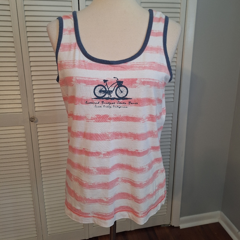 Natural Reflections Striped Tank Top Bicycle XL *A1